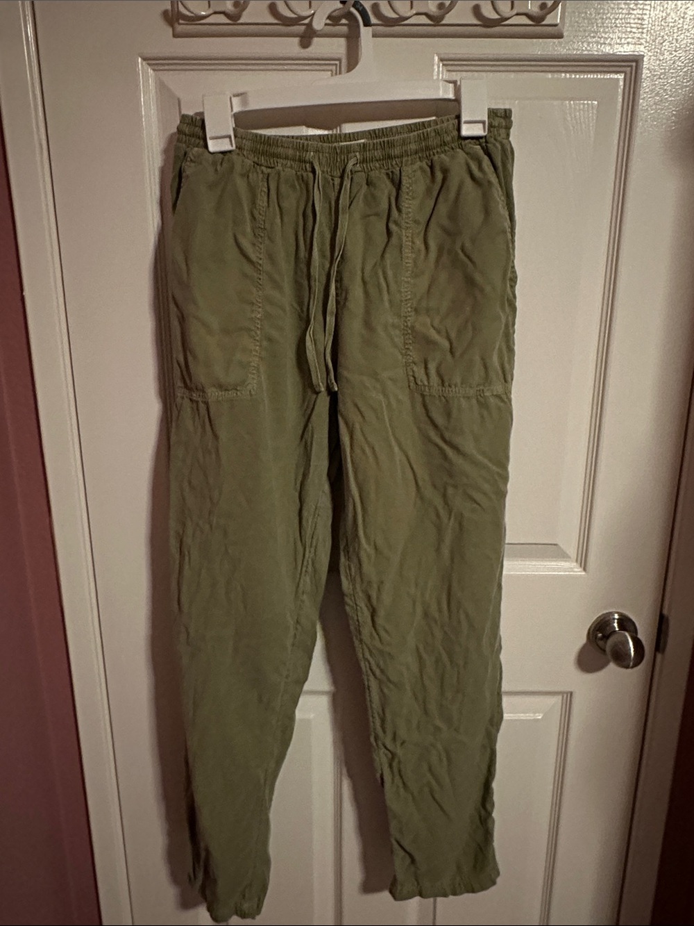 Womenβs Olive Drawstring Utility Pants